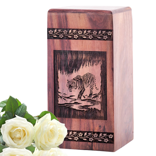 Tiger Urn Size 5 Inch 5”(H) x 3”(W) x 3”(L)