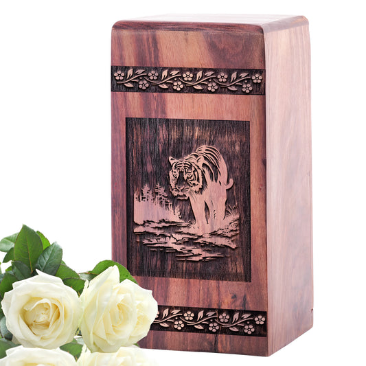 Tiger Urn Size 5 Inch 5”(H) x 3”(W) x 3”(L)