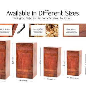 Large Wooden Lion Urn for Human Ashes Memorial Box
