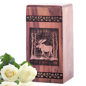 moose walking Urn Size 5(H)x3(W)x3(L)Inches