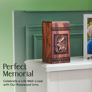 moose walking Urn Size 11.25(H)x6.25(W)x6.25(L)Inches