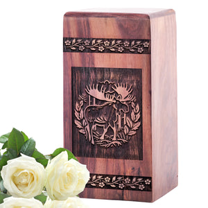 moose walking Urn Size 5(H)x3(W)x3(L)Inches