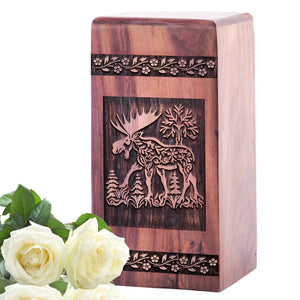moose walking Urn Size 5(H)x3(W)x3(L)Inches