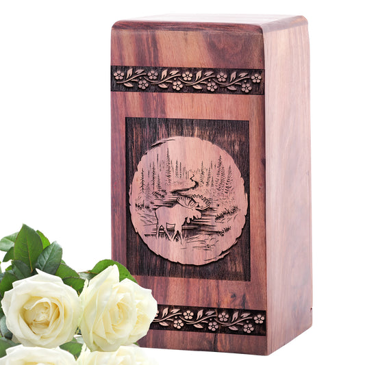 moose walking Urn Size 5 Inch 5”(H) x 3”(W) x 3”(L)