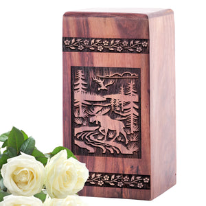moose walking Urn Size 5(H)x3(W)x3(L)Inches