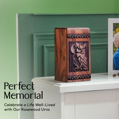 Owl Urn Size 11.25 Inch 11.25”(H) x 6.25”(W) x 6.25”(L)
