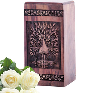 peacock Urn Size 5(H)x3(W)x3(L)Inches