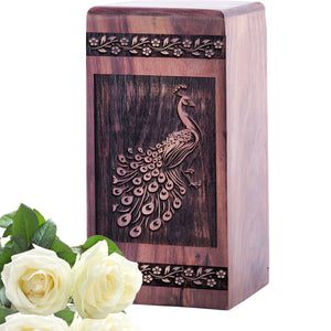 peacock Urn Size 5(H)x3(W)x3(L)Inches