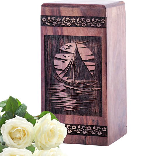 sailboat Urn Size 5 Inch 5”(H) x 3”(W) x 3”(L)