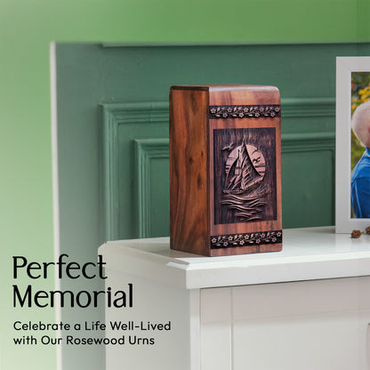 sailboat Urn Size 11.25 Inch 11.25”(H) x 6.25”(W) x 6.25”(L)