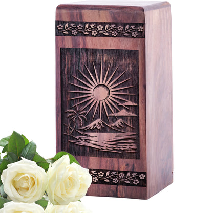sunset beach Urn Size 5 Inch 5”(H) x 3”(W) x 3”(L)