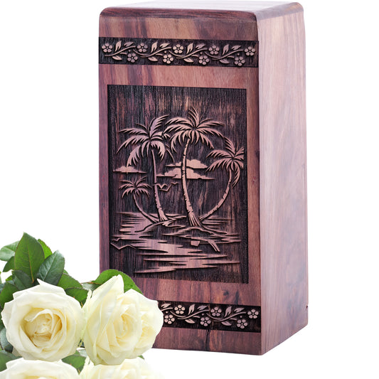 sunset beach Urn Size 5 Inch 5”(H) x 3”(W) x 3”(L)