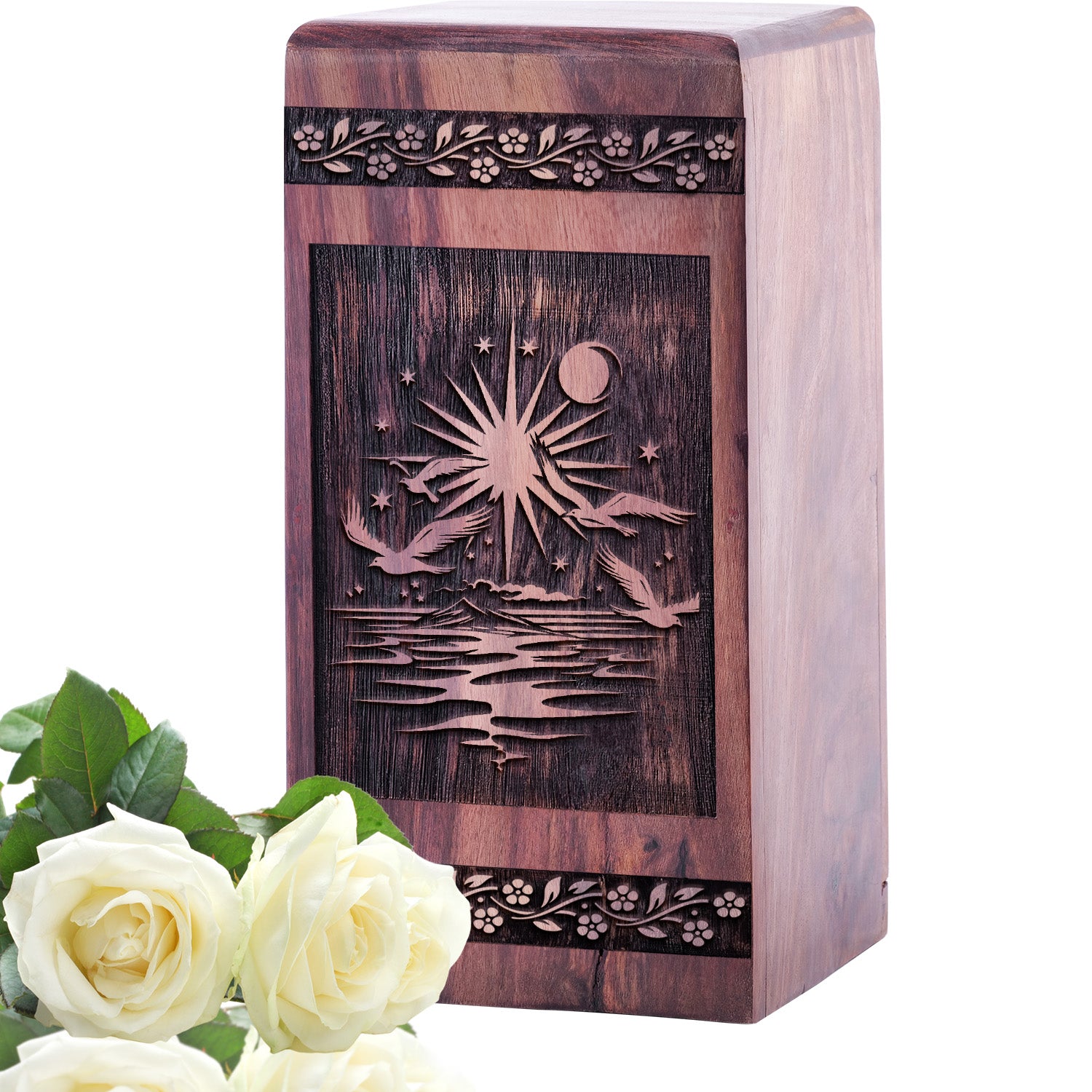 sunset beach Urn Size 5 Inch 5”(H) x 3”(W) x 3”(L)