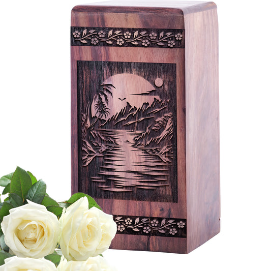 sunset beach Urn Size 5 Inch 5”(H) x 3”(W) x 3”(L)