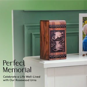 sunset beach Urn Size 11.25(H)x6.25(W)x6.25(L)Inches
