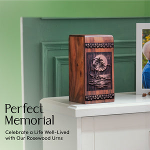 sunset beach Urn Size 11.25(H)x6.25(W)x6.25(L)Inches
