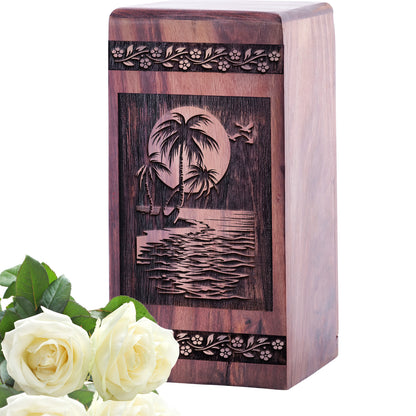 sunset beach Urn Size 5 Inch 5”(H) x 3”(W) x 3”(L)