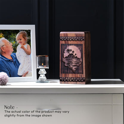 sunset beach Urn Size 8 Inch 8”(H) x 4.7”(W) x 4.7”(L)
