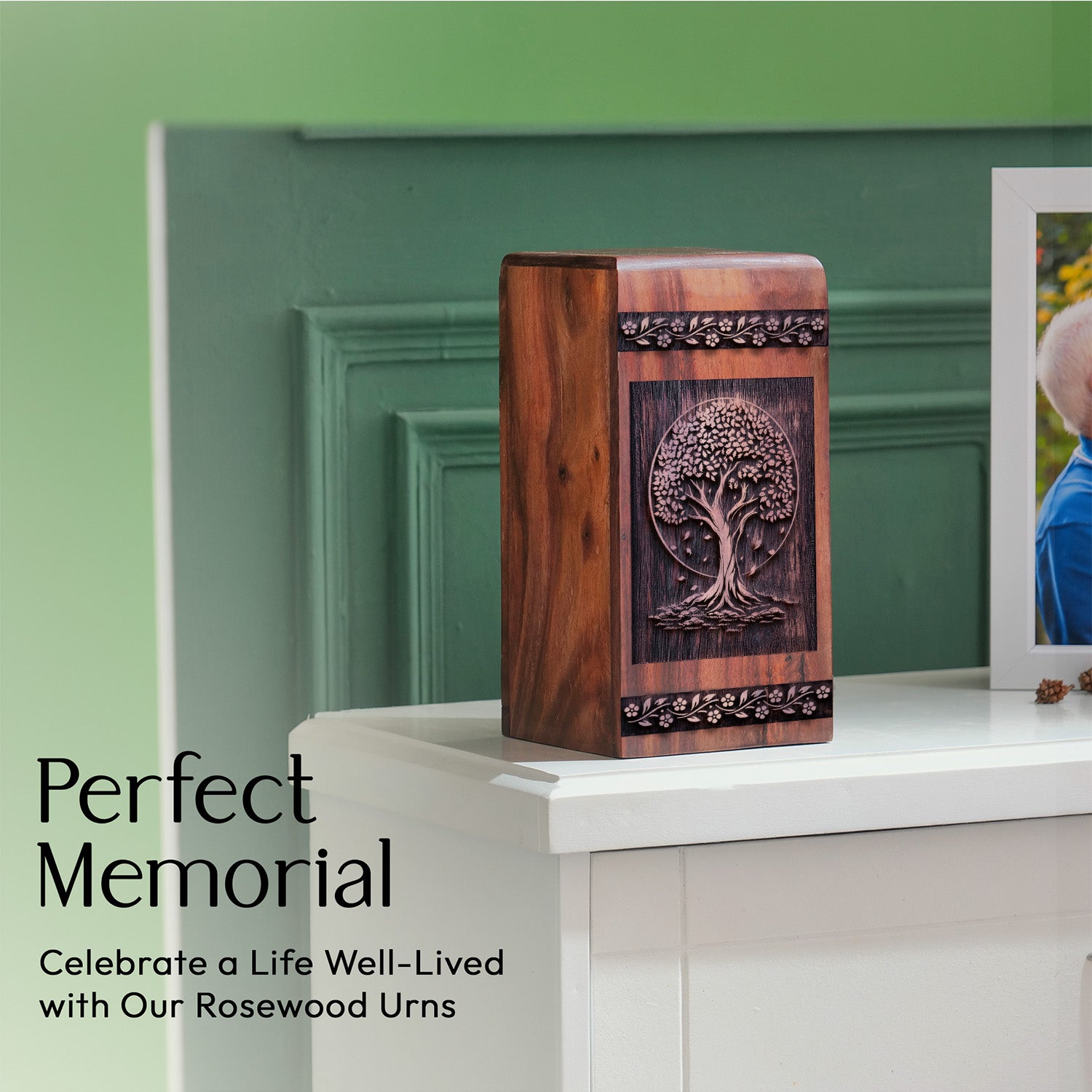 tree of life Urn Size 11.25 Inch 11.25”(H) x 6.25”(W) x 6.25”(L)