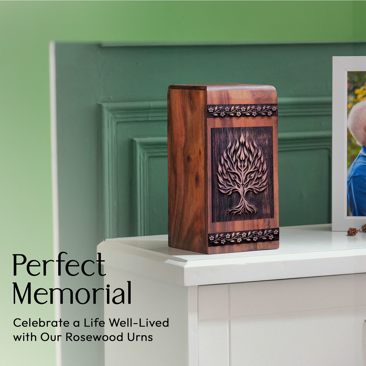 tree of life Urn Size 11.25 Inch 11.25”(H) x 6.25”(W) x 6.25”(L)