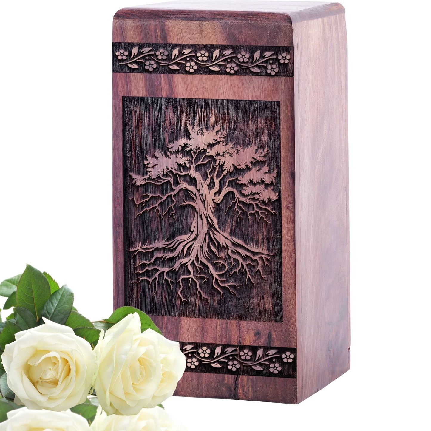 Beautiful Wooden Urn for Human Cremation Ashes Memorial