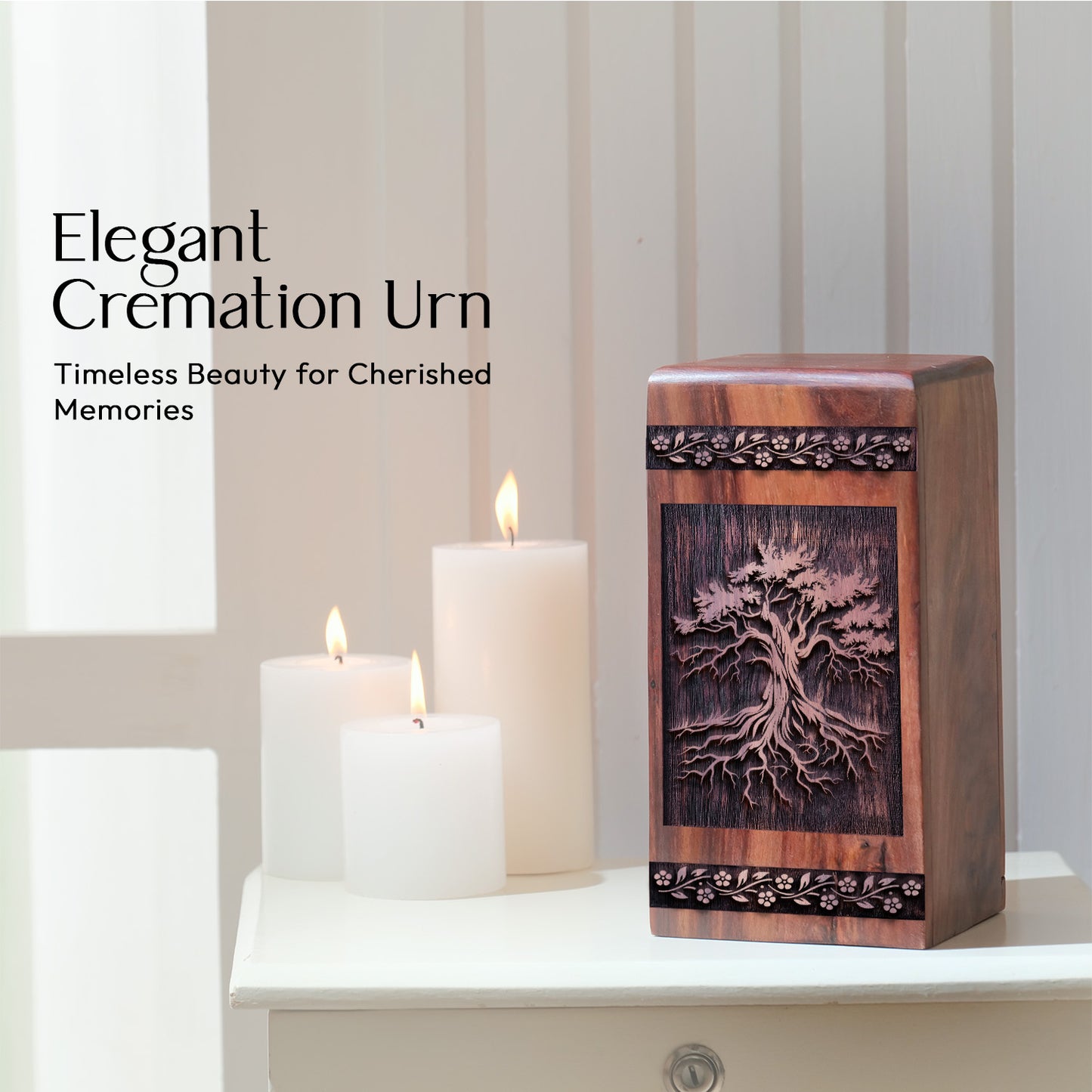 tree of life Urn Size 10 Inch 10”(H) x 5.5”(W) x 5.5”(L)