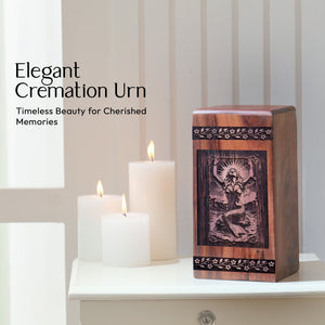 Unique Wooden Mermaid Cremation Urn for Human Ashes