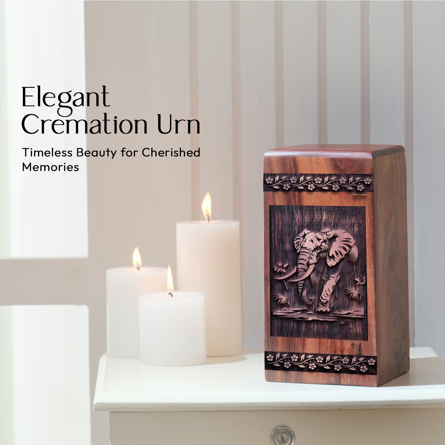 Mini Handmade Elephant Cremation Urn for Human Ashes urn