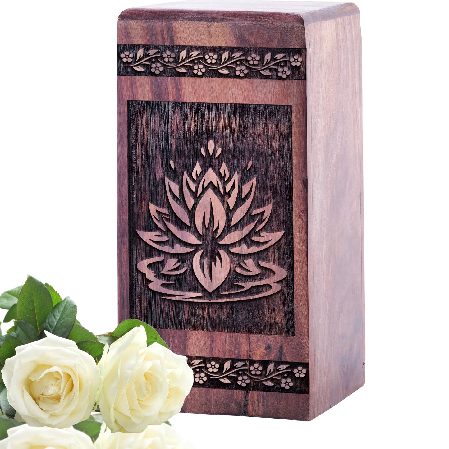 lotus flower Urn Size 5 Inch 5”(H) x 3”(W) x 3”(L)