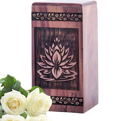 lotus flower Urn Size 5 Inch 5”(H) x 3”(W) x 3”(L)
