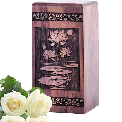 lotus flower Urn Size 5 Inch 5”(H) x 3”(W) x 3”(L)