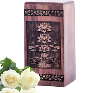 lotus flower Urn Size 5(H)x3(W)x3(L)Inches