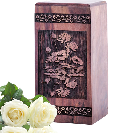 lotus flower Urn Size 5 Inch 5”(H) x 3”(W) x 3”(L)