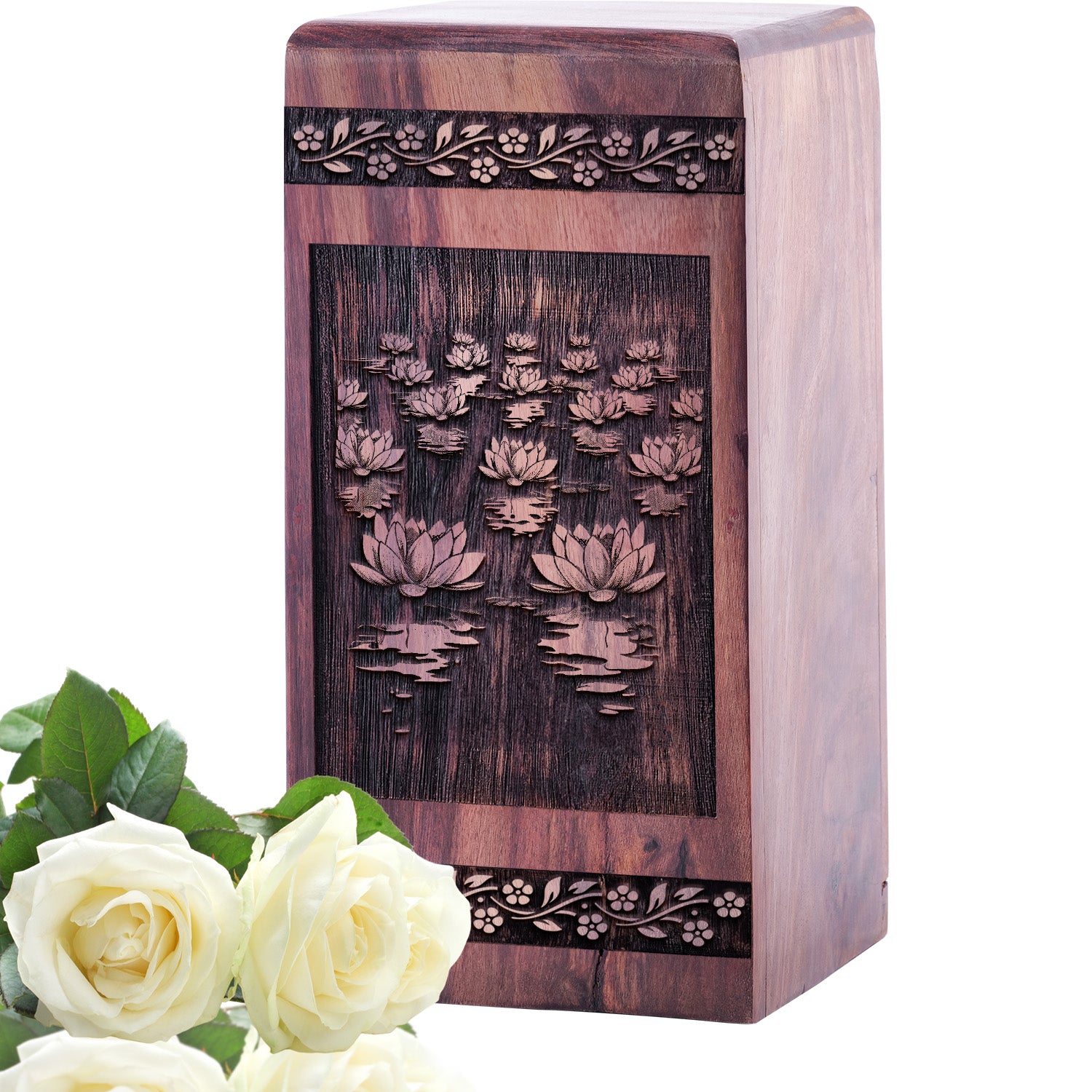 lotus flower Urn Size 5 Inch 5”(H) x 3”(W) x 3”(L)