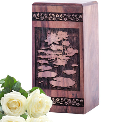 lotus flower Urn Size 5 Inch 5”(H) x 3”(W) x 3”(L)