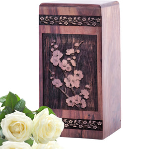 Cherry Blossoms Urn Size 5(H)x3(W)x3(L)Inches