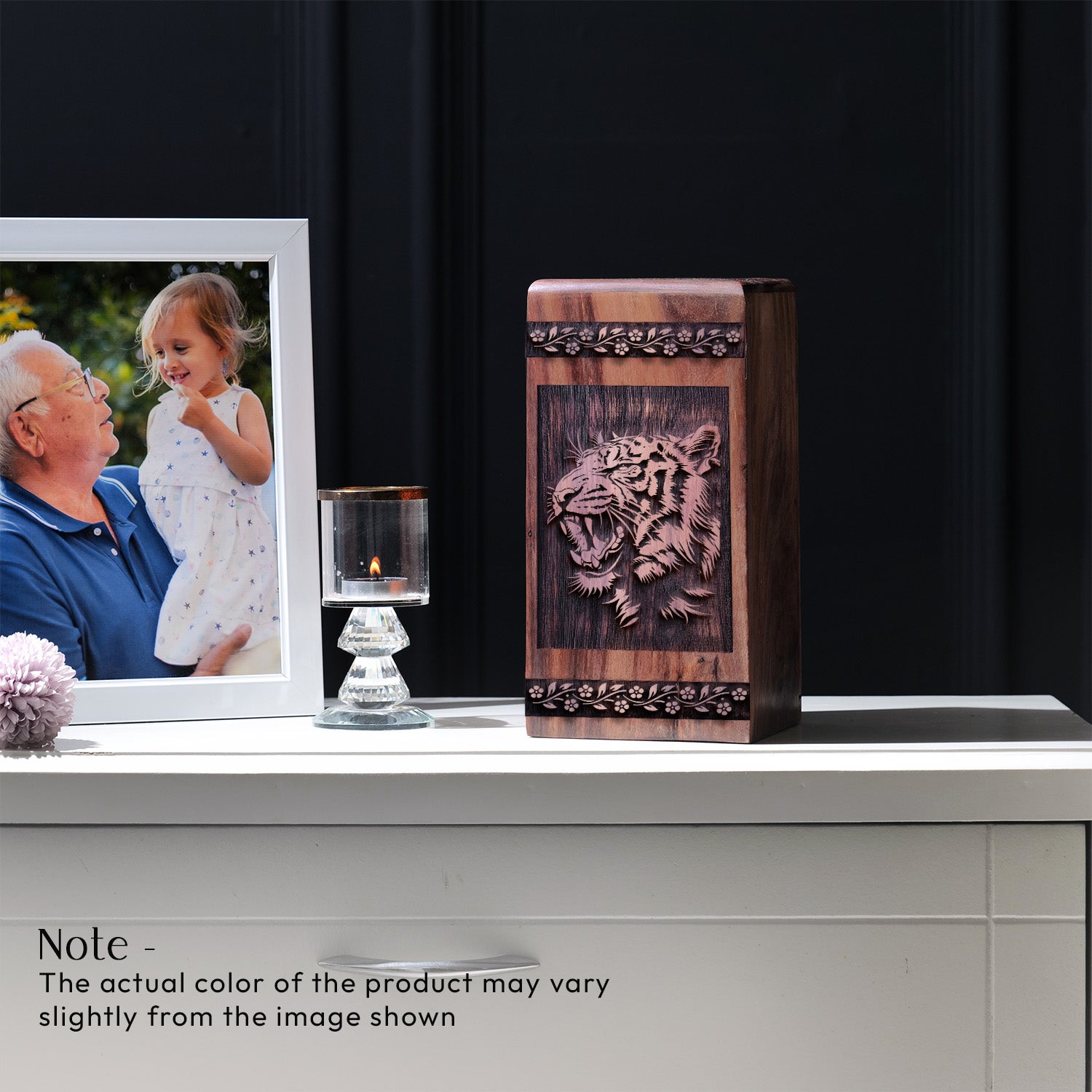 tiger Urn Size 8 Inch 8”(H) x 4.7”(W) x 4.7”(L)