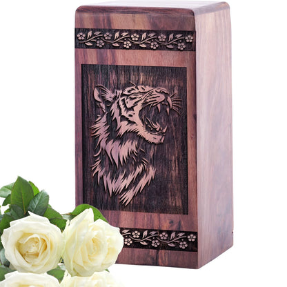 Beautiful Tiger Wood Cremation Urn for Memorial Ashes