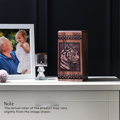 tiger Urn Size 8 Inch 8”(H) x 4.7”(W) x 4.7”(L)