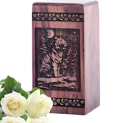 tiger Urn Size 5 Inch 5”(H) x 3”(W) x 3”(L)