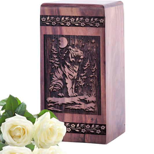 tiger Urn Size 5 Inch 5”(H) x 3”(W) x 3”(L)