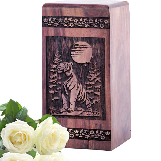 tiger Urn Size 5 Inch 5”(H) x 3”(W) x 3”(L)