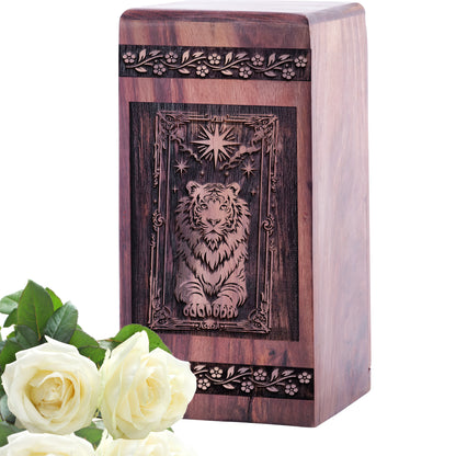 tiger Urn Size 5 Inch 5”(H) x 3”(W) x 3”(L)
