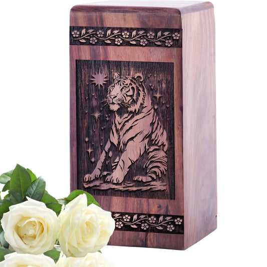 tiger Urn Size 5 Inch 5”(H) x 3”(W) x 3”(L)