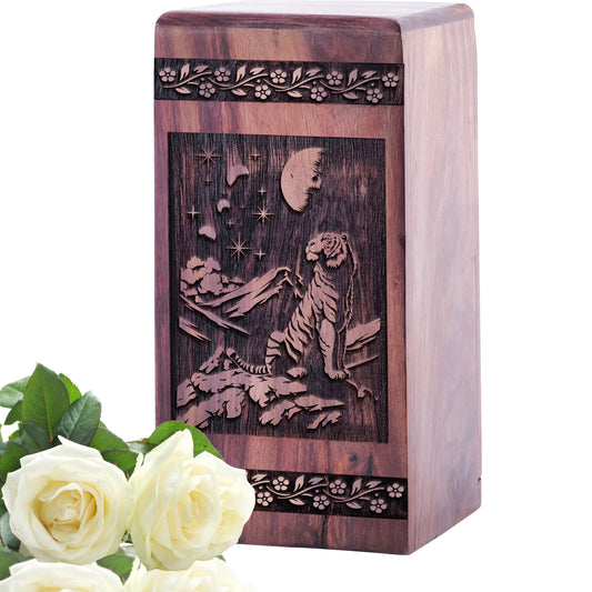 tiger Urn Size 5 Inch 5”(H) x 3”(W) x 3”(L)