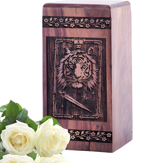 tiger Urn Size 5 Inch 5”(H) x 3”(W) x 3”(L)