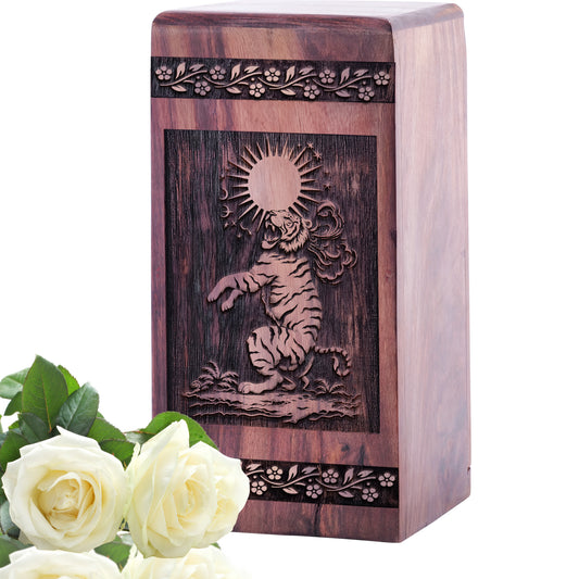 tiger Urn Size 5 Inch 5”(H) x 3”(W) x 3”(L)