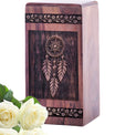 Beautiful Dream Catcher Wood Cremation Urn for Memorial Ashes