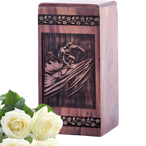Surfing Waves Urn Size 5(H)x3(W)x3(L)Inches