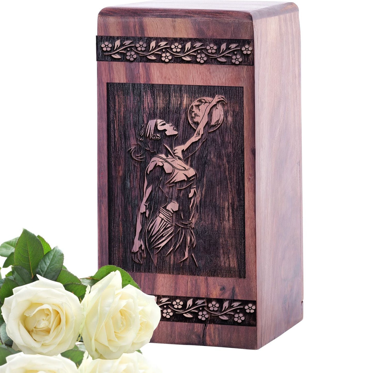 Mini Wooden Memorial Urn Tennis Racket Wood Urnfor Ashes